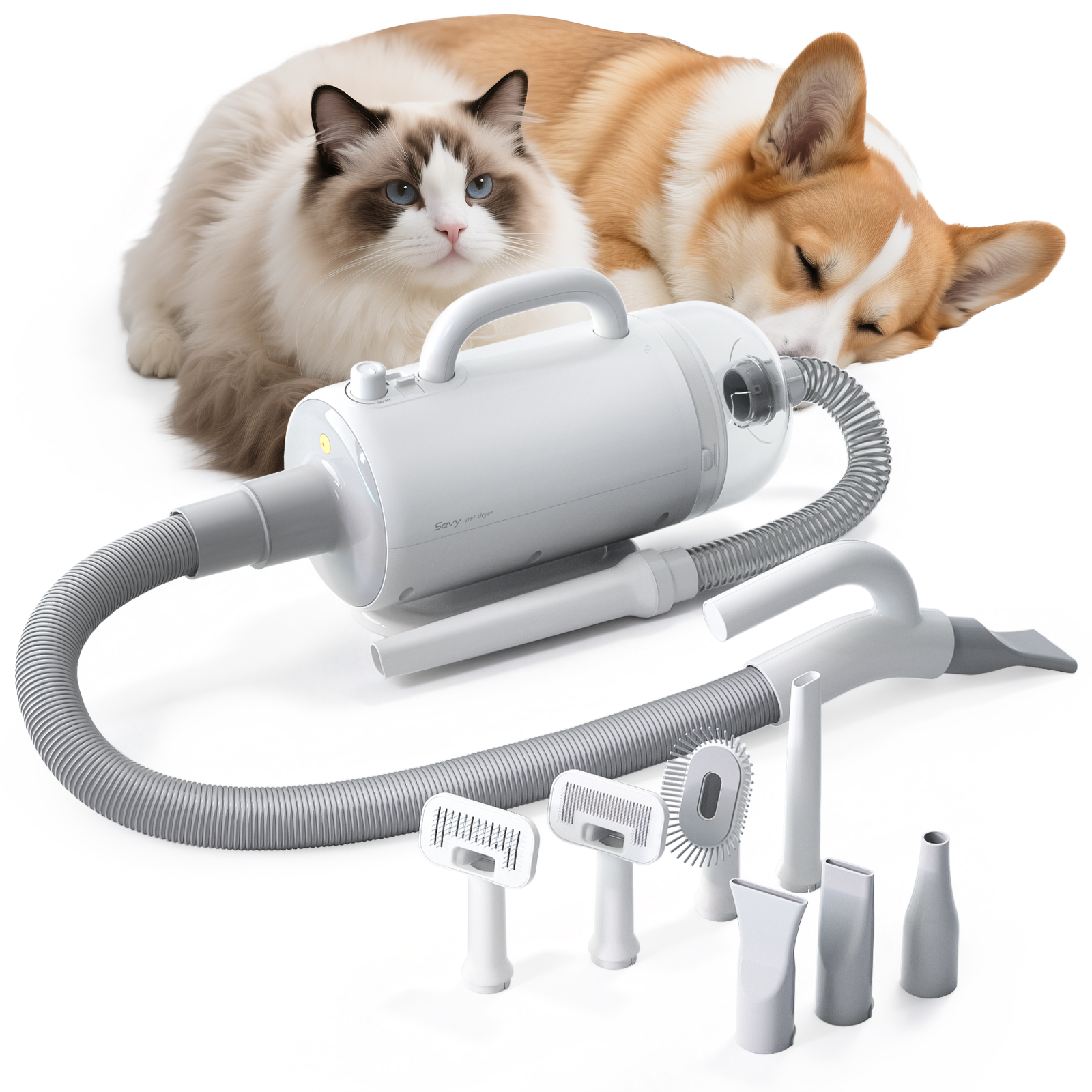 2-in-1 Dog Grooming Vacuum, Dog Dryer & Blower | Sevy Sucky