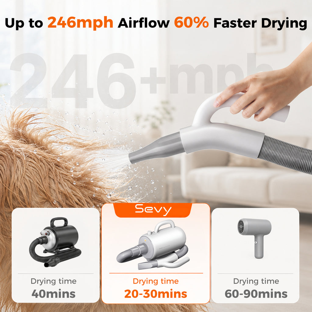 2-in-1 Dog Grooming Vacuum, Dog Dryer & Blower | Sevy Sucky