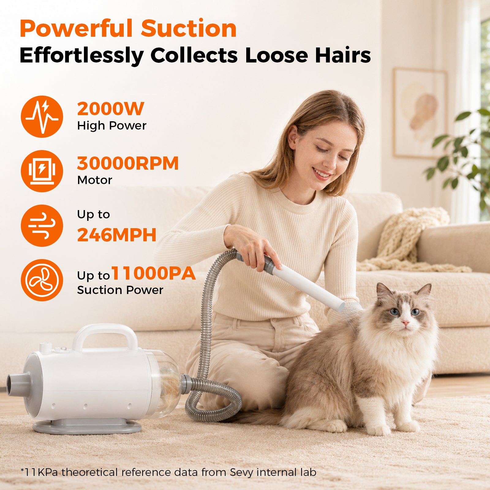 2-in-1 Dog Grooming Vacuum, Dog Dryer & Blower | Sevy Sucky