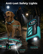 SEVY dog bark collar with safety light