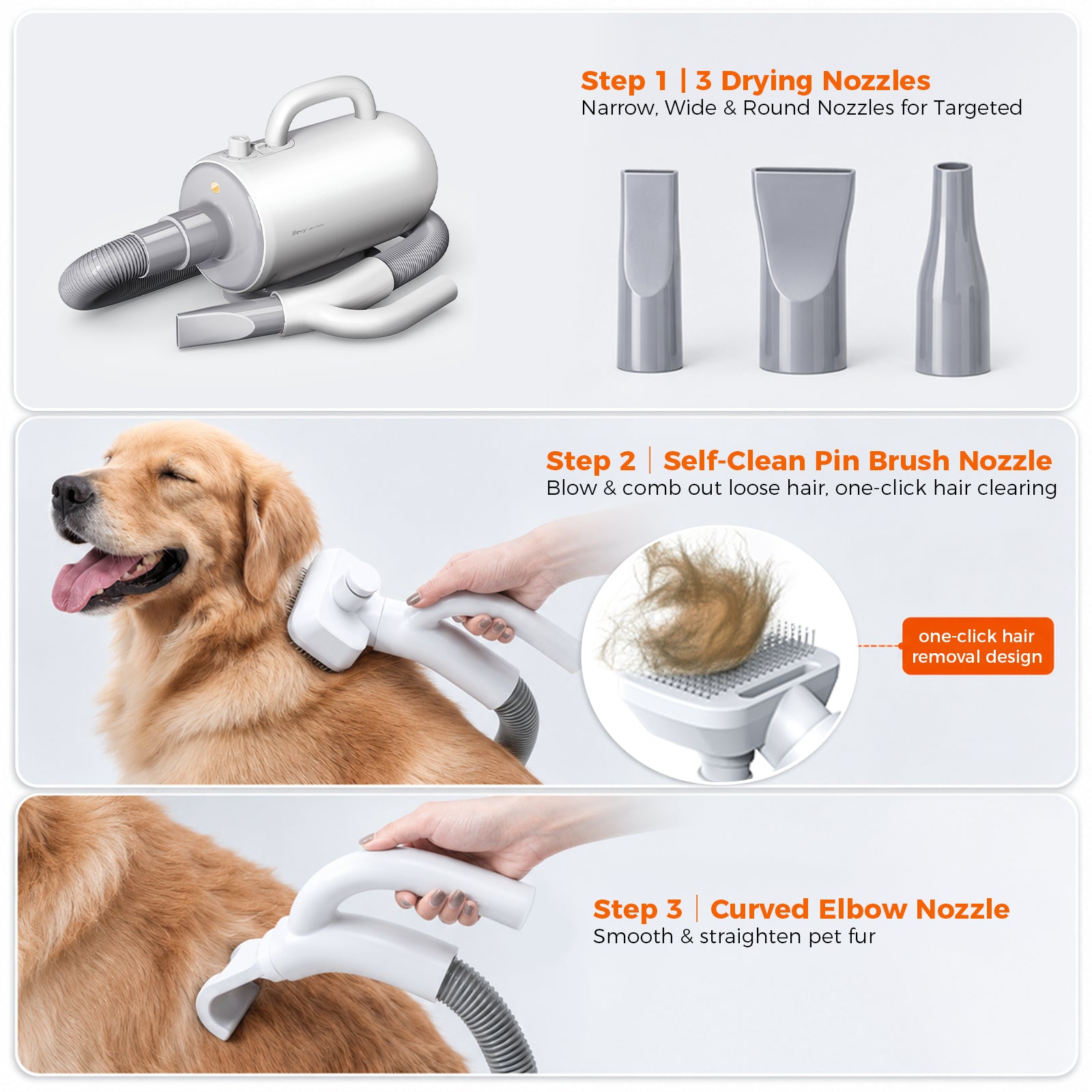 SEVY dog grooming dryer 3 nozzles