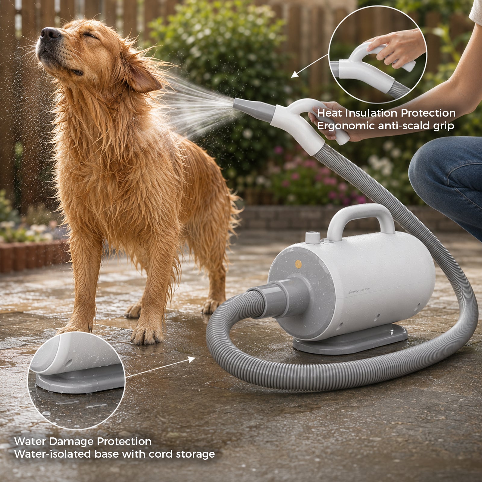 SEVY dog grooming dryer heat insulation protection